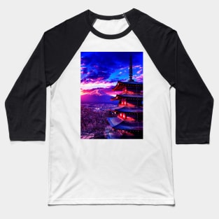 Chureito Pagoda with mount fuji Baseball T-Shirt